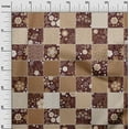 thumbnail image 3 of oneOone Cotton Poplin Brown Fabric Floral Dress Material Fabric Print Fabric By The Yard 56 Inch Wide, 3 of 4