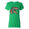 thumbnail image 1 of Dean Russo Raptor Animal Lover Womens Graphic T-Shirt, Kelly, X-Large, 1 of 6