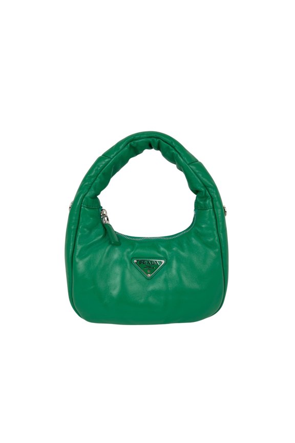 Pre-Owned Prada Soft Nappa Leather Mini Padded Green Hand Bag