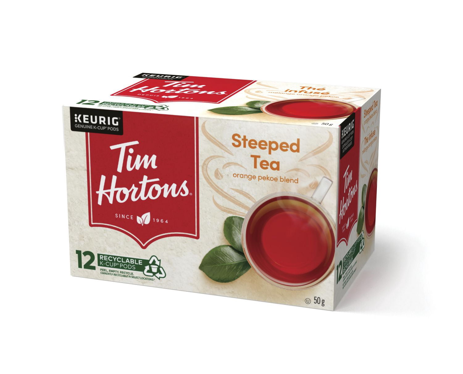 Tim Hortons Steeped Tea Keurig Pods – 30 Count, Imported From Canada, 0 Calories