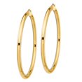 thumbnail image 6 of 14K Yellow Gold Lightweight 4mm Polished Hoop Earrings, 6 of 7
