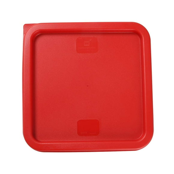 Recipiente de almacenamiento de alimentos con tapa para utensilios de restaurante Met Lux, de plástico rojo