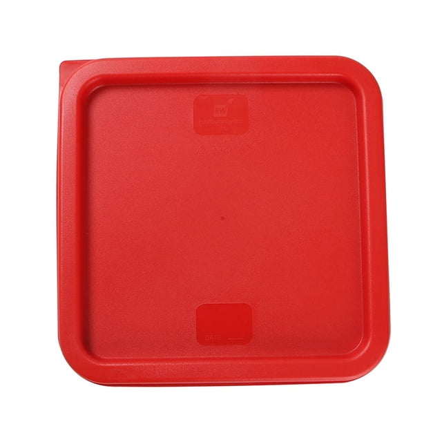 Recipiente de almacenamiento de alimentos con tapa para utensilios de restaurante Met Lux, de plástico rojo