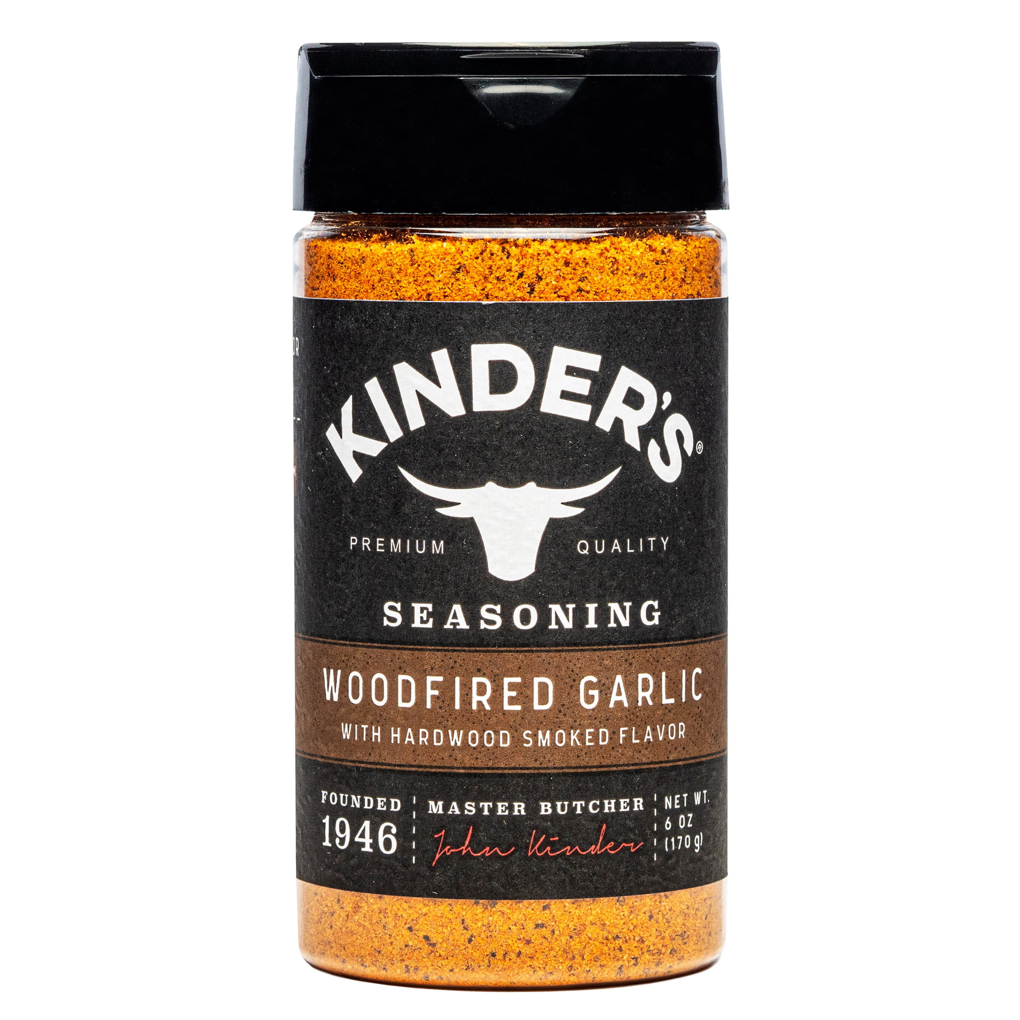 Kinder's Taco Seasoning Woodfired Garlic Seasoning with Hardwood Smoked Flavors, 6 oz.