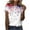 Multicolor#1, variant on Fartey Plus Size 4th of July Shirt for Women Trendy Stars Graphic Tees Dressy Casual Summer Short Sleeve T-Shirts Independence Day Crewneck Patriotic Tops Multicolor S