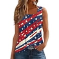 thumbnail image 3 of 250th Anniversary Tank Tops for Women 2026 - Patriotic Tie-Dye Square Neck Sleeveless Tees - 1776-2026 USA Star Print Casual Summer Blouse Watermelon Red XXL, 3 of 6