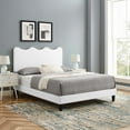 thumbnail image 6 of Modway Current Modern Performance Velvet Queen Platform Bed in White, 6 of 12