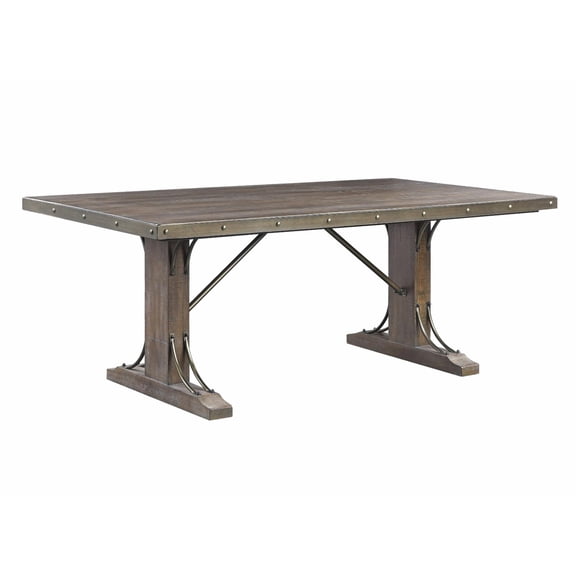 ACME Raphaela Wooden Dining Table in Weathered Cherry