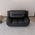 thumbnail image 4 of Uspridefurniture Carlock 61.3'' Faux Leather Pillow Top Arm Loveseat -Black, 4 of 5