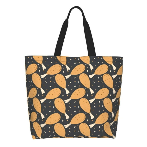 Disketp Chicken Legs Bolsa Tote Estampada para Mujer, Bolso de Hombro y de Mano para Compras y Viajes