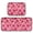 Red Valentine's Day Pattern, variant on 2-Piece Kitchen Mat Set Non Slip Washable Floor Mats Decorative Rugs for Kitchen Sink Laundry Red Valentine's Day Pattern
