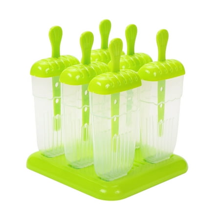 

FRCOLOR 6PCS Diy Ice Mold Popsicle Box Square Simple Environmentally Friendly Homemade Popsicle Ice Cream Mould (Green)
