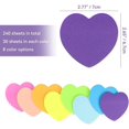 thumbnail image 2 of 8 Color Sticky Notes 240 Sheets Heart Shape Sticky Notes Self-Sticky Note Pads for School Office Home, 2 of 7
