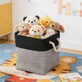 thumbnail image 6 of Leodye 1PCS Fabric Storage Cubes Basket Foldable Bin with Carry Handles for Toys Shelves and Closets Organizing -12x12x12in, 6 of 6