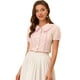 thumbnail image 1 of Blusa con cuello Peter Pan Allegra K Floral para Mujer Rosa claro M, 1 of 4