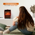 thumbnail image 3 of Comfort Zone Electric Fireplace Space Heater with Realistic 3D Flame, Red, 3 of 7