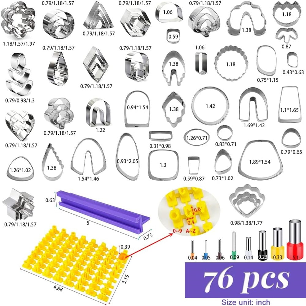 Polymer Clay Cutters Letter Mold Handmade Tool Pottery Diy Ceramic Craft Designer Jewelry Earring Making Supplies tools