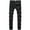 Black, variant on Men's Pants Fashion Ripped Holes Zipper Skinny Hip Hop Biker Jeans Solid Stretchy Slim Fit Distressed Pants Red L