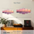 thumbnail image 3 of Elephant Stock Pink Sunrise Wall Art - Horizontal Multi Panel Canvas - Living Room Wall Decor - Nature Multi Panel - Pink And Blue Decor - 29" x 12", 3 of 4