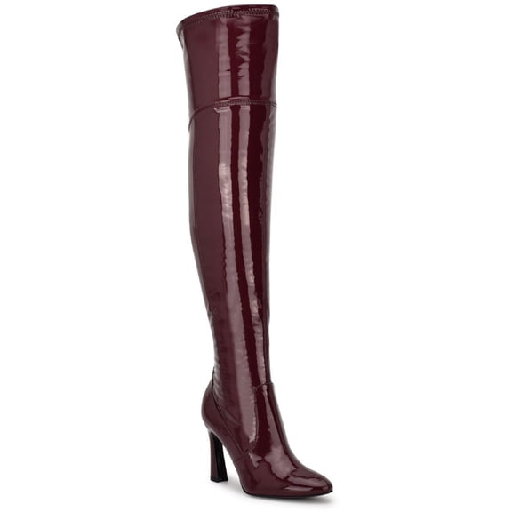Nine West Womens Sizzle 8 Patent Tall Knee-High Boots