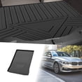 thumbnail image 1 of Alfombrilla de carga trasera de cara plana Unique Bargains para BMW Serie 5 2017-2022, bandeja de maletero antideslizante con patrón de rayas y triángulos, 1 of 1