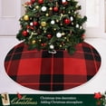 thumbnail image 6 of FMSHPON Red Black Buffalo Plaid Xmas Christmas Tree Skirt Stand Mat for Holiday Party Decoration Indoor Outdoor 48 inches, 6 of 6