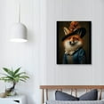thumbnail image 4 of ONETECH Victorian Fox Vintage Gothic Canvas Art Print - Dark Academia Fox Wall Decor, Large Wall Art, Canvas 16x20 in, 4 of 5