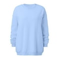 thumbnail image 4 of VEKDONE Oversized Sweatshirt for Women Fall Long Sleeve Crewneck Thin Fleece Sweatshirts Casual Loose Fit Lightweight Pullover Tops Solid Y2k Sweatshirt, 4 of 5