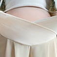 thumbnail image 6 of DeHolifer Women's Maternity Shorts Over The Belly Summer Elastic Waisted Workout Running Active Short Pants with Pockets Beige L, 6 of 7