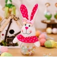 thumbnail image 4 of Diconna Easter Treat Boxes Bunny Candy Jar Long Ears Rabbit Box Clear Display Case Holiday Goody Cookies Biscuit Container, 4 of 7