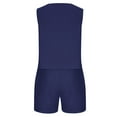 thumbnail image 7 of Dovford Womens Summer 2 Piece Sets Crop Blazer Vest Sleeveless Button Down Waistcoat and Shorts Work Suit Sets, 7 of 7
