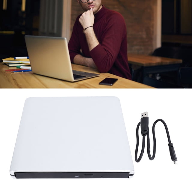 External USB 3.0 Optical Drive, USB 3.0 CD Burner 5Gbps Wide Compatibility for Laptop