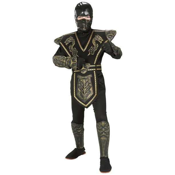 Costume de Ninja de Guerrier Dragon d'Or