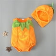 thumbnail image 5 of Baby Girls Boys Romper Cute Halloween Soft Vest Hat Toddler 2 Piece Set Bodysuits 12-18 Months, 5 of 9