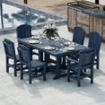 thumbnail image 2 of Wildridge Heritage 7-Piece 44"X72" Dining Set, Patriot Blue - Outdoor Weather Resistant Recycled Plastic Furniture for Patio, 2 of 8