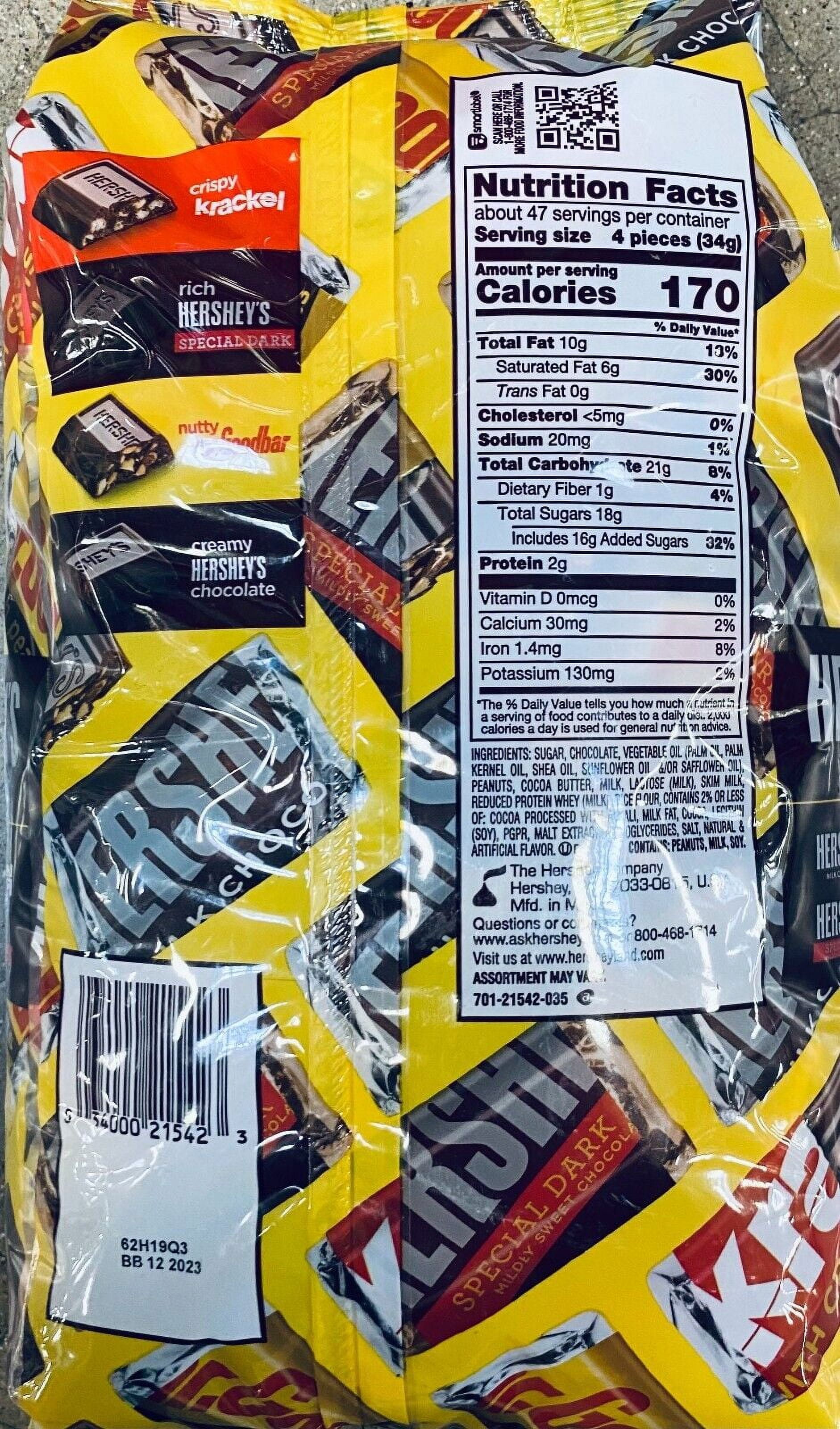 4x Hershey's Miniatures Milk Chocolate 56 Oz Candy Bulk Bags 720 Pieces 4 BAGS