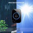 thumbnail image 3 of DEBGFS ZOUYUE Wireless Doorbell for Home Battery Operated 1000Feet Operating Adjustable Volume Easy-to-Use Waterproof Doorbell with LED Flash 1 Push Button & 1 Receiver Black,black,1set, 3 of 5