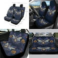 thumbnail image 2 of Yuyamidu 14 PCS Bee Car Seat Cover Full Set of 14 Floral Auto Steering Wheel Cover Seat Belt Strap Pads Cup Coasters Trash Bag Rearview Mirror Cover Armrest Cover Pad Handbrake Cover Set, 2 of 7