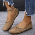 thumbnail image 5 of Women's Leather Soft-Soled Non-Slip Shoes,Womens Leather Lightweight Slip on Flat Walking Shoes,Comfortable Wide Round Toe Loafers for Work, Travel, Shopping and Everyday Wear 35, 5 of 9