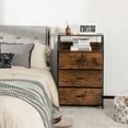 thumbnail image 3 of Gymax Commode à 3 Tiroirs avec Armoire de Rangement Supérieure pour Chambre à Coucher, 3 of 10