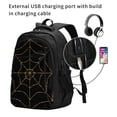 thumbnail image 2 of Balery Golden Spider Web Mochila con carga USB para hombre y mujer - Mochila impermeable y antirrobo para portátil con puerto USB para viajes, trabajo, estudios y universidad, 2 of 7