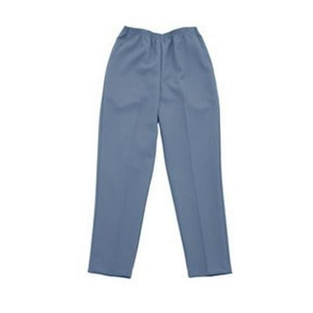 polyester elastic slacks pants pull waist arthritis silverts pockets chambray womens