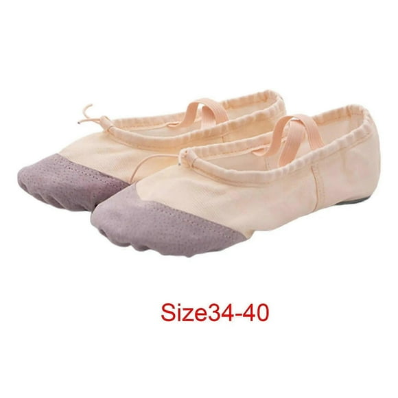 Women Ballet Shoes Low Heel Soft Sole Lightweight Dance Shoes Flats for Ballet Exercise Cheerleading Gymnastic Performance Teens