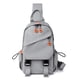 thumbnail image 1 of Hukapapa Bolso de pecho impermeable multifuncional Bolso de cuero de PU para hombre Bolso de pecho de un solo hombro de gran capacidadgris, 1 of 5