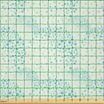 thumbnail image 2 of Ambesonne Spots Fabric by the Yard Microfiber, Scattered Dot Pattern Print, 1 Yard, Deep Sky Blue and Ivory, 2 of 2