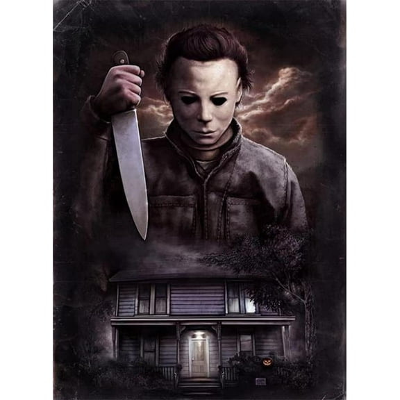 DIY Diamond Painting Kits Horror Movie Character Diamond Art for Adult Diamond Dots Paint with Diamonds Paint by Numbers Crystal Art Embroidery Cross Stitch 12"X16"