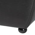 thumbnail image 5 of Baxton Studio Dark Brown Full Leather Ottoman with Rounded Sides, 5 of 7