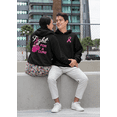 thumbnail image 2 of Wild Bobby, I Wear Pink for My Friends Survivor, Breast Cancer Awareness, Front and Back Unisex Graphic Hoodie Sweatshirt, Black, Small, 2 of 6