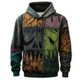 thumbnail image 2 of Halloween Hoodies for Men 2025 Funny Patchwork Graphic Hooded Sweatshirt with Pockets Halloween Pullover Tops, 2 of 5