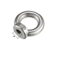thumbnail image 3 of Unique Bargains M8 Female Thread 304 Stainless Steel Lifting Eye Nuts Ring, 5pcs, 3 of 4